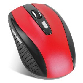 2.4G Wireless Gaming Mouse Optical Mice WIth Receiver 3 Adjustable DPI 6 Buttons For PC Laptop Computer Macbook (Option: Red)