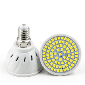 Household Energy-Saving LED Lamp Plastic Material Lamp Cup (Option: Cold white-E14 80  beads 220V)