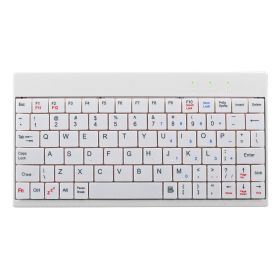 80 Keys Wired Keyboard Mini USB Connector Keyboard Portable Durable Keyboard With Carry Bag Tablet Stand For Android Window Tablet (Option: White)