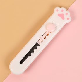 1Pc Art Cutter Utility Knife Student Art DIY Tools Creative Stationery School Supplies (Color: White)