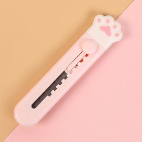 1Pc Art Cutter Utility Knife Student Art DIY Tools Creative Stationery School Supplies (Color: Pink)